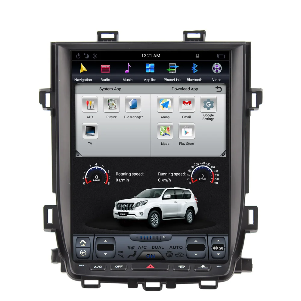 Автомобильный DVD плеер Aotsr Android 7 1 в стиле Tesla с GPS навигацией Радио для Toyota Alphard Vellfire