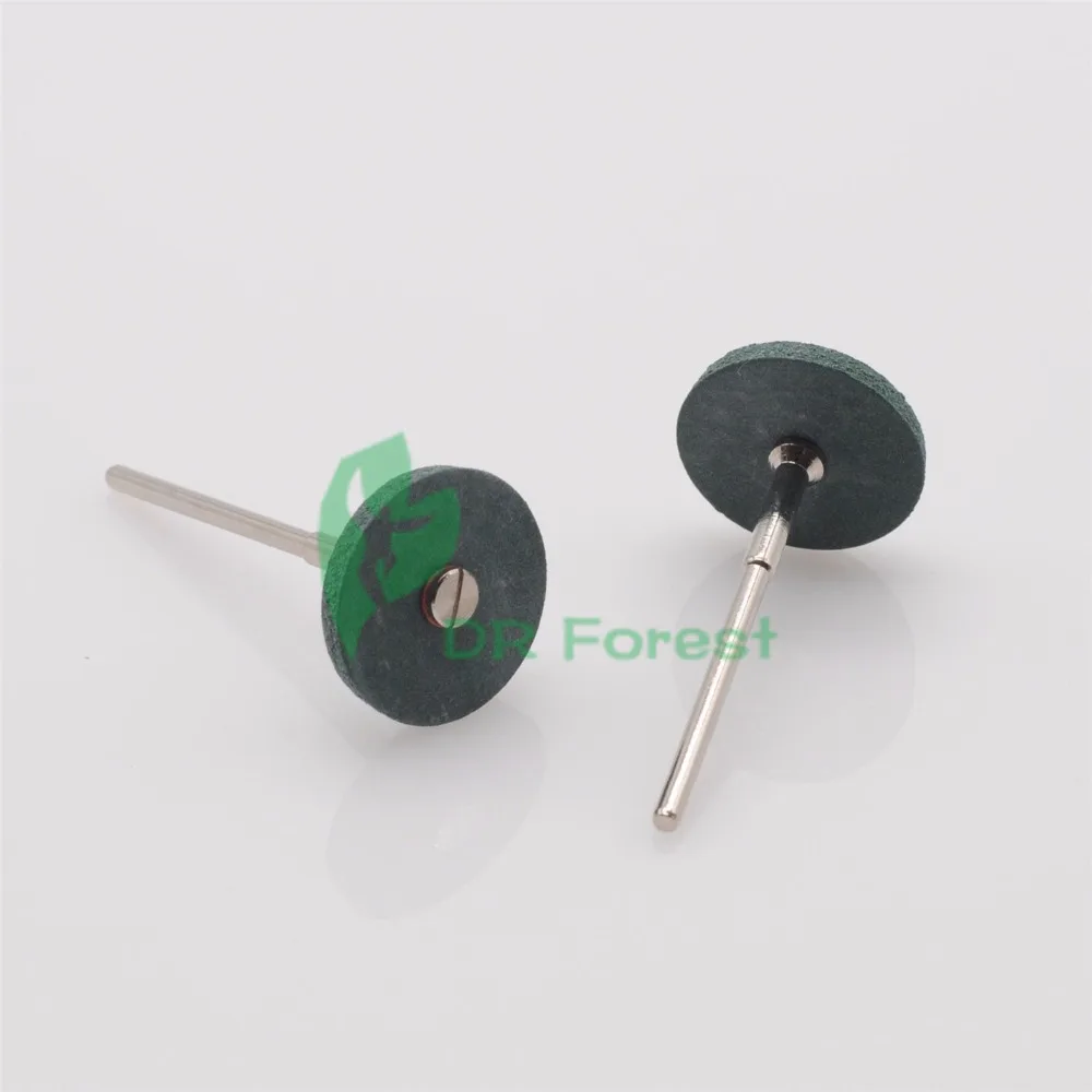 100 шт. зеленые зубные лабораторные полировальные колеса + 20 хвостовик оправки |