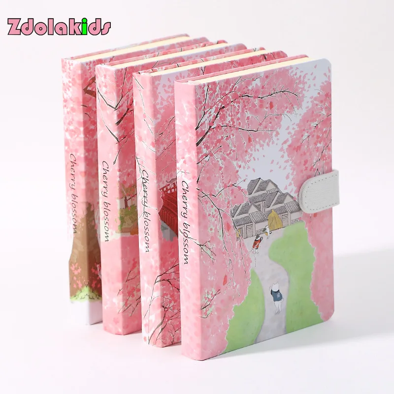 Дневник с цветами вишни ежедневник блокнот в твердом переплете 2018 еженедельный