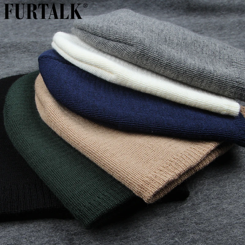 FURTALK, женская шапка бини, Осень-зима, вязанная шапка с часами, шерстяная вязанная шапочка, шапка, плетеная шапка для женщин и девушек