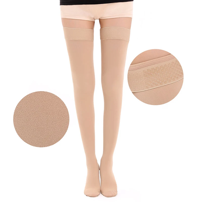 

30-40 MmHg Medical Compression Stockings Unisex Open Toe Knee High Graduated Firm Support Medical Stockings For Varicose Veins