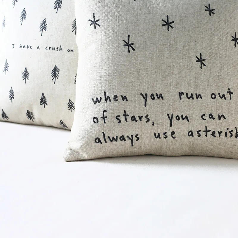 Скандинавская креативная подушка для дерева черно-белая Подушка с изображением