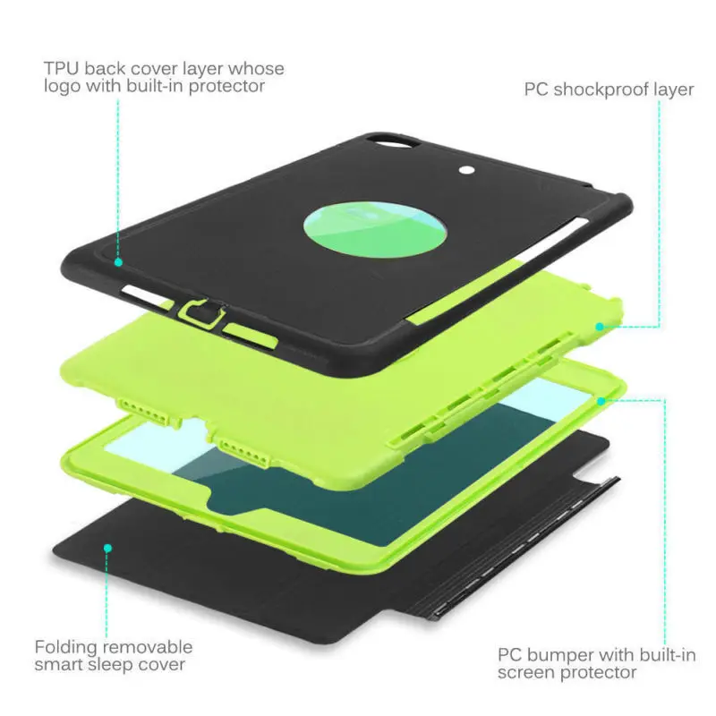 Противоударный Heavy Duty откидная крышка Подставка для iPad Pro 12 9 чехол TPU силиконовый