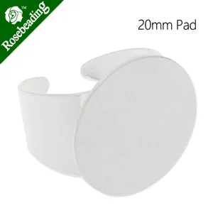 20 мм посеребренное регулируемое кольцо заготовки основа с колодкой, подходит для кабошона 20 мм, продано 20 шт.лот-C4662