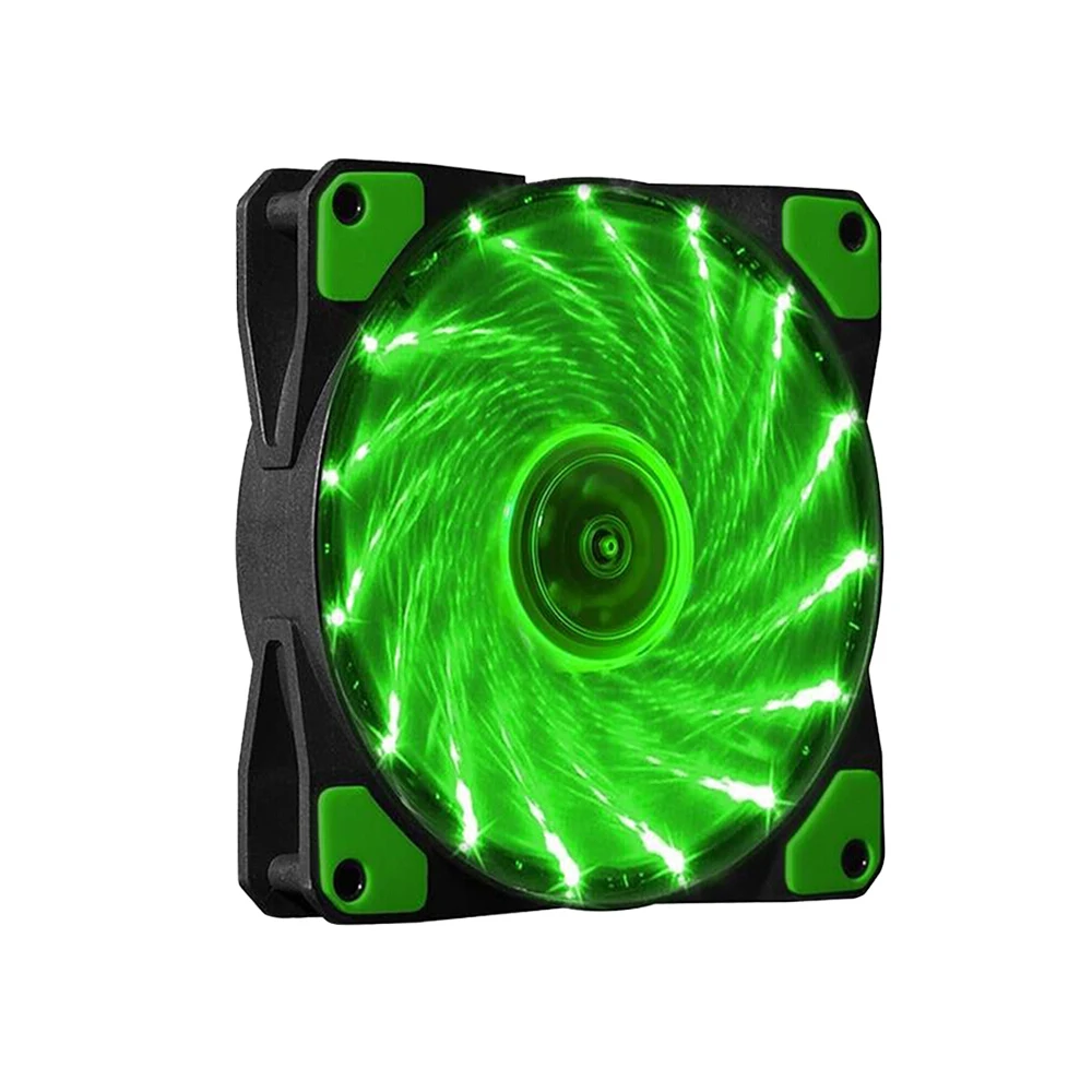 Вентилятор корпуса ПК 12 см бесшумный вентилятор охладителя сид сильный ветер 15