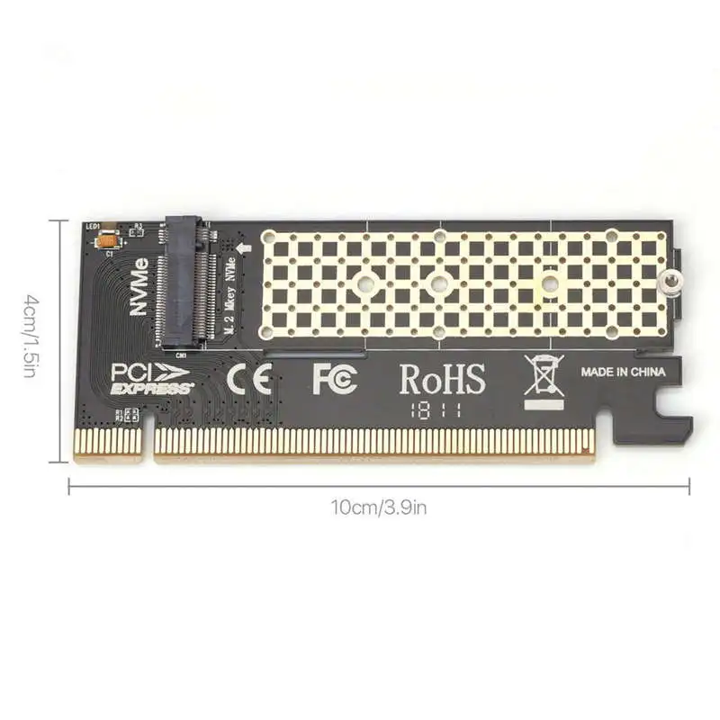 M.2 Nvme Ssd Ngff к Pcie 3 0X16X4 адаптер M ключ интерфейс Расширение карты полная скорость