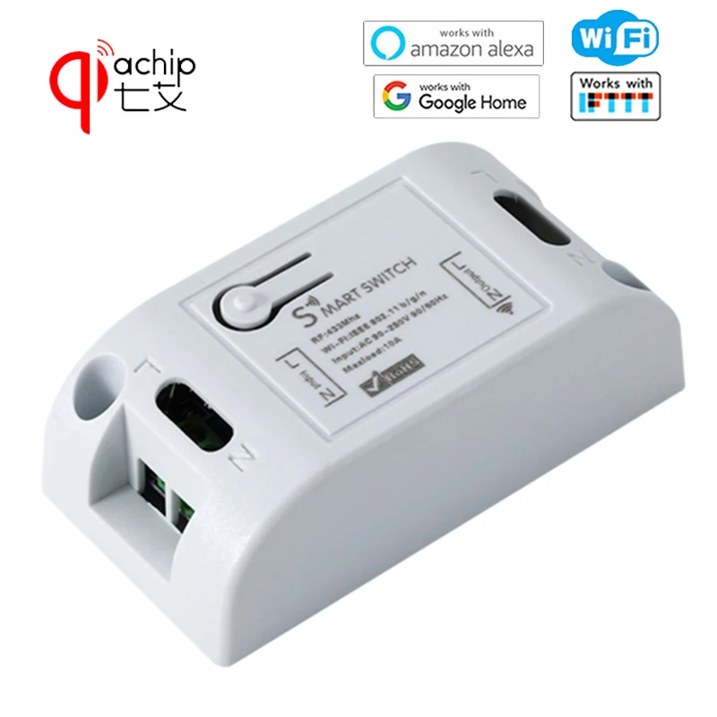 QIACHIP 433 МГц РЧ релейный модуль 2 4 ГГц умный дом Wifi Беспроводная Автоматизация