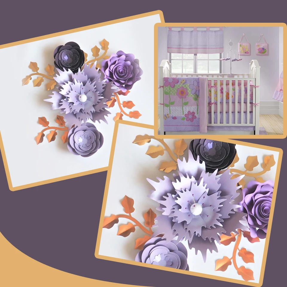 Ручной работы Cardstock роза DIY бумажные цветы листья набор для свадьбы и события