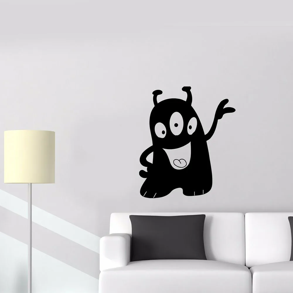 

Wall Decal Funny Cartoon Monster Children's Room Vinyl Sticker Art Wallpaper Home Decorative Bedroom Playroom Removable A127