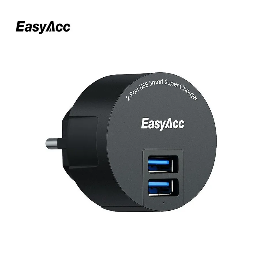 EasyAcc 3 4 A USB зарядное устройство 2 порта портативный двойной адаптер питания для