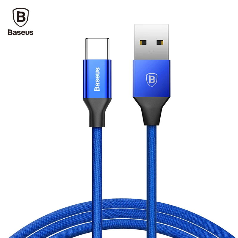 Baseus usb type-C кабель для samsung galaxy s9 plus note 8 3A USB кабель Быстрая зарядка шнур для передачи данных для huawei mate 10 lite USB-C