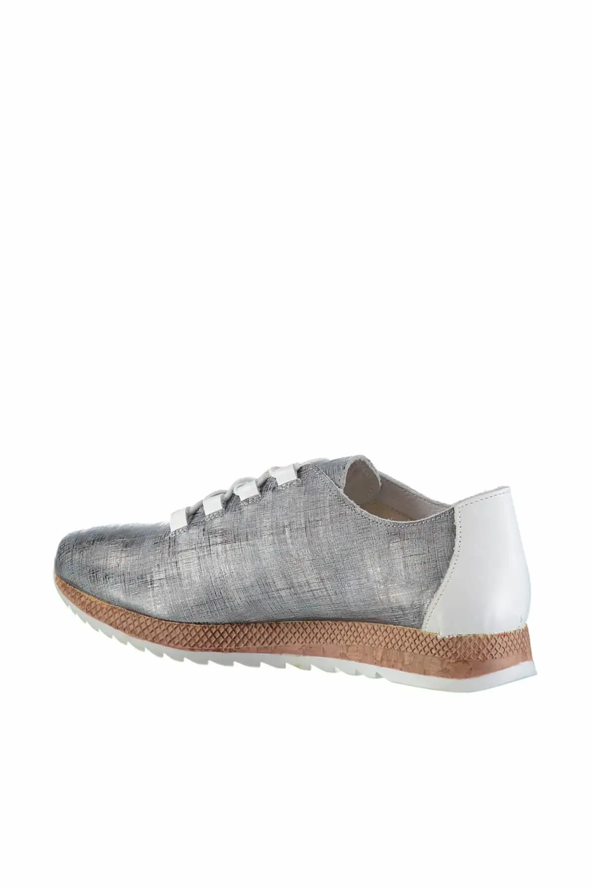 Женские кроссовки из натуральной кожи с жемчугом и антрацитом 120130005484 | Обувь