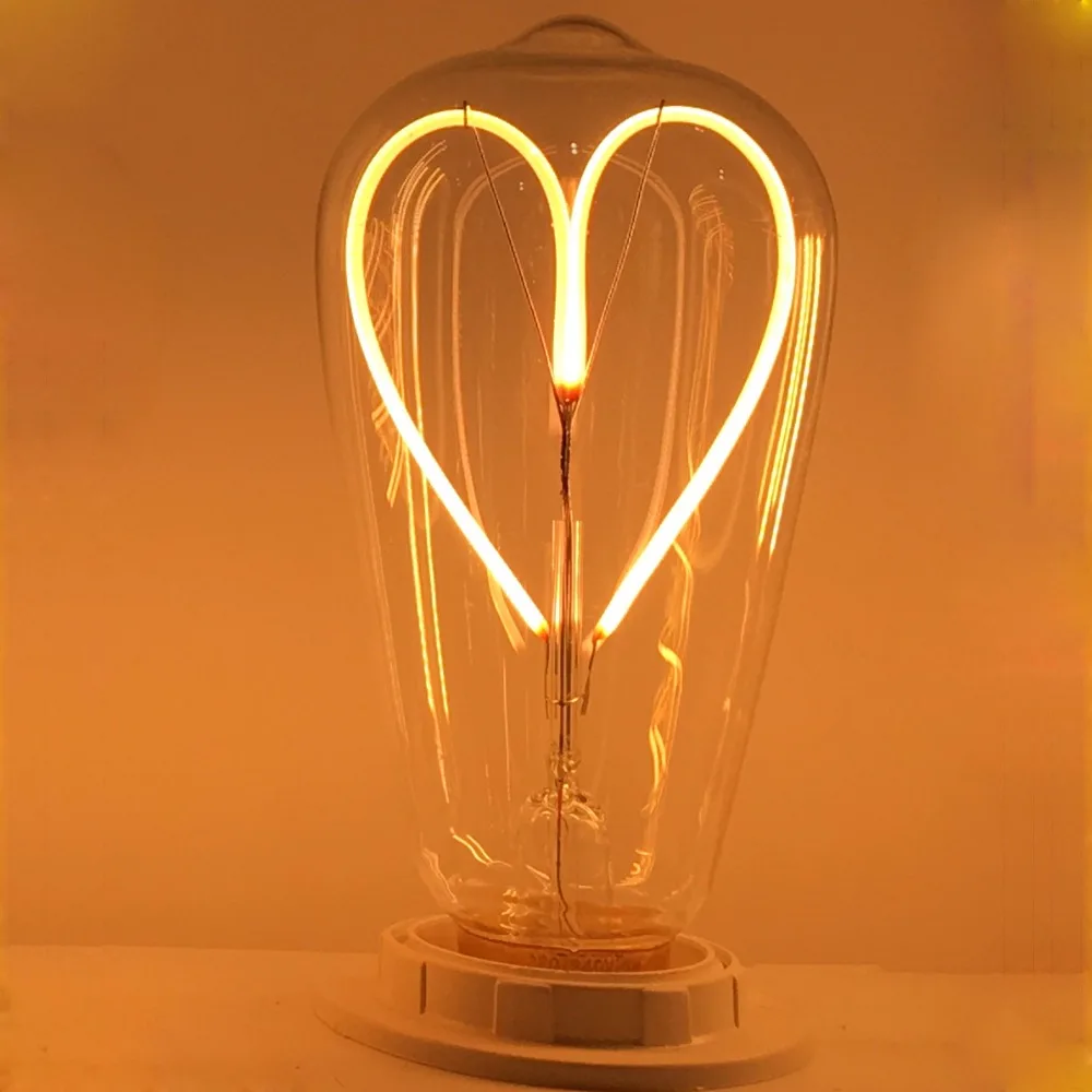 Uncleahtoh ST64 LED flexiblle лампа накаливания затемнения 4 Вт (40 эквивалент) 2700 К (мягкий