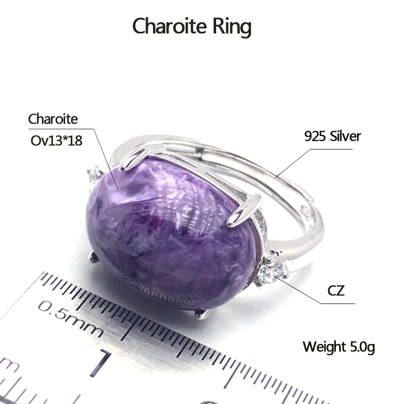 Женское и женское свадебное кольцо CSJ регулируемое из стерлингового серебра 925