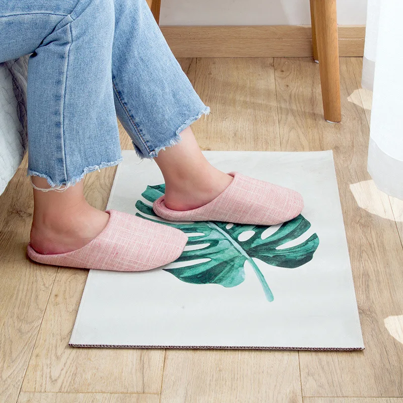 Zeegle Door Mat Leaves Pattern Floor Welcome Home Mats Soft Carpet Children Bedroom Bedside Rugs | Дом и сад