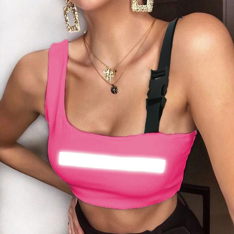 Сексуальная Женская Асимметричная комбинация на бретельках жилет укороченный