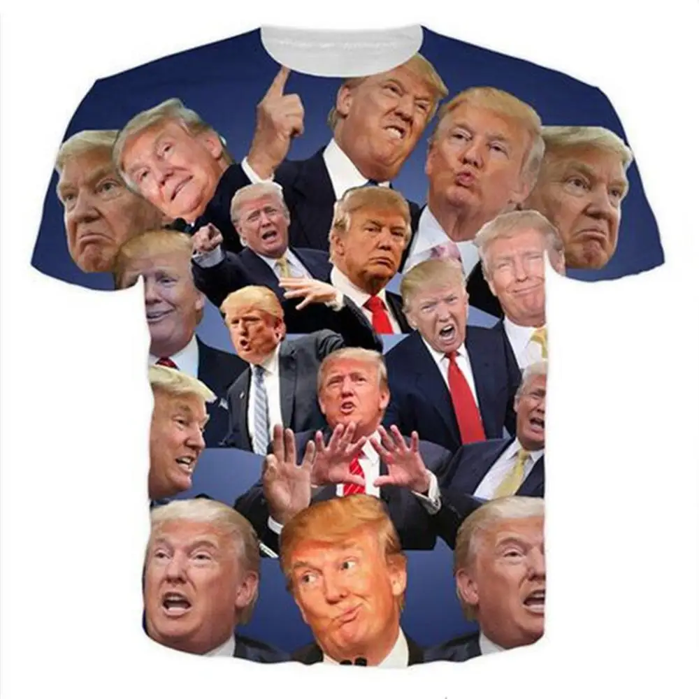 New arrive classica Donald Trump t shirt men women 3D printe hip hop streetwear casual summer tops dropshippi | Мужская одежда