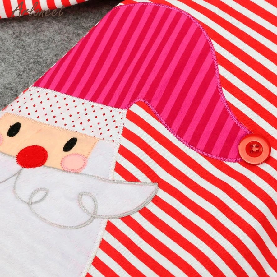 CHAMSGEND Kids Baby Girls Dress Christmas Outfits Clothes Toddler Santa Striped Princess Beauty Dresses RE28 Drop Shipping | Детская