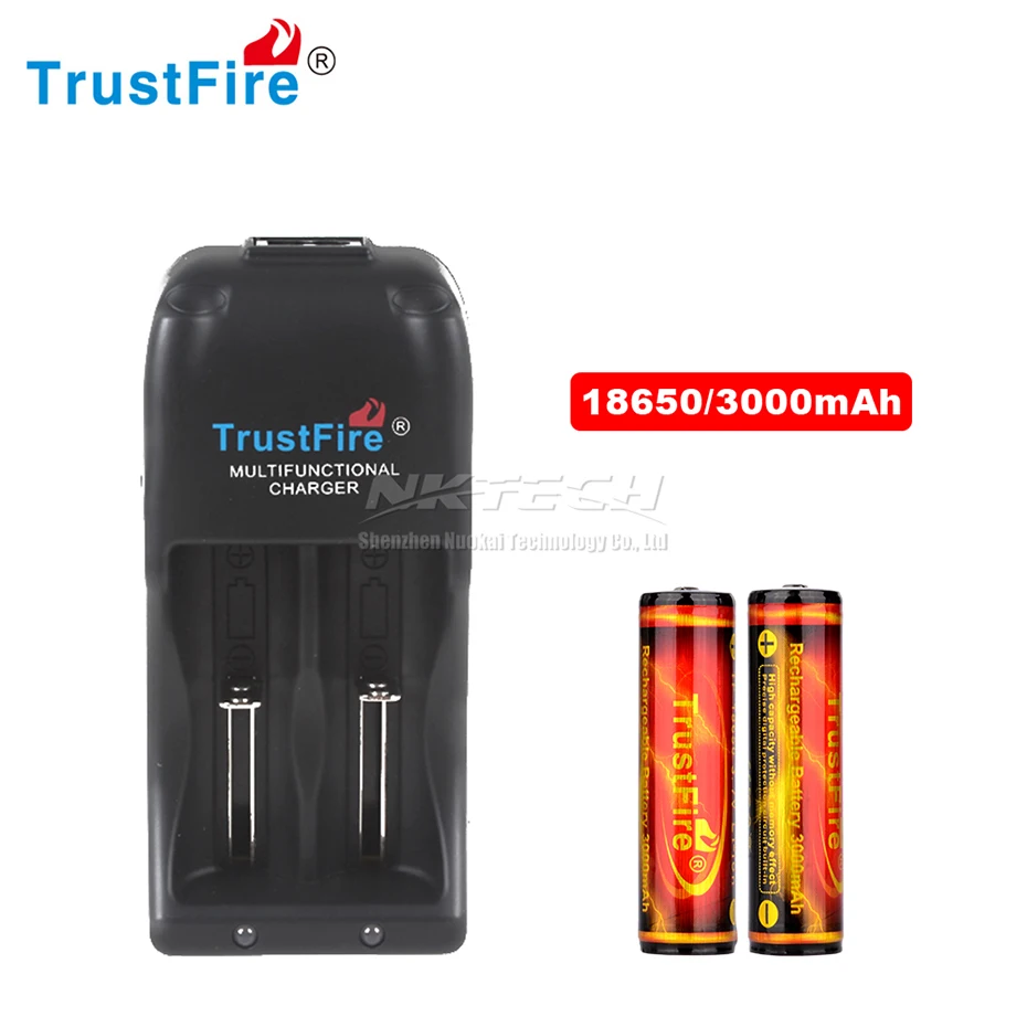 TR-006 TrustFire интеллигентая(ый) быстро Батарея Зарядное устройство двойной слот для 18650 26650 32650 25500 14500 10440 18350 18500 литий-ионные аккумуляторы - Цвет: With 2-18650 3000mAh