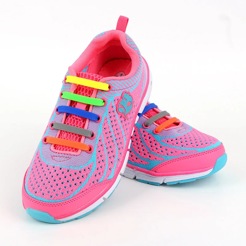 16 шт./лот эластичные силиконовые шнурки для отдыха спортивные декоративные