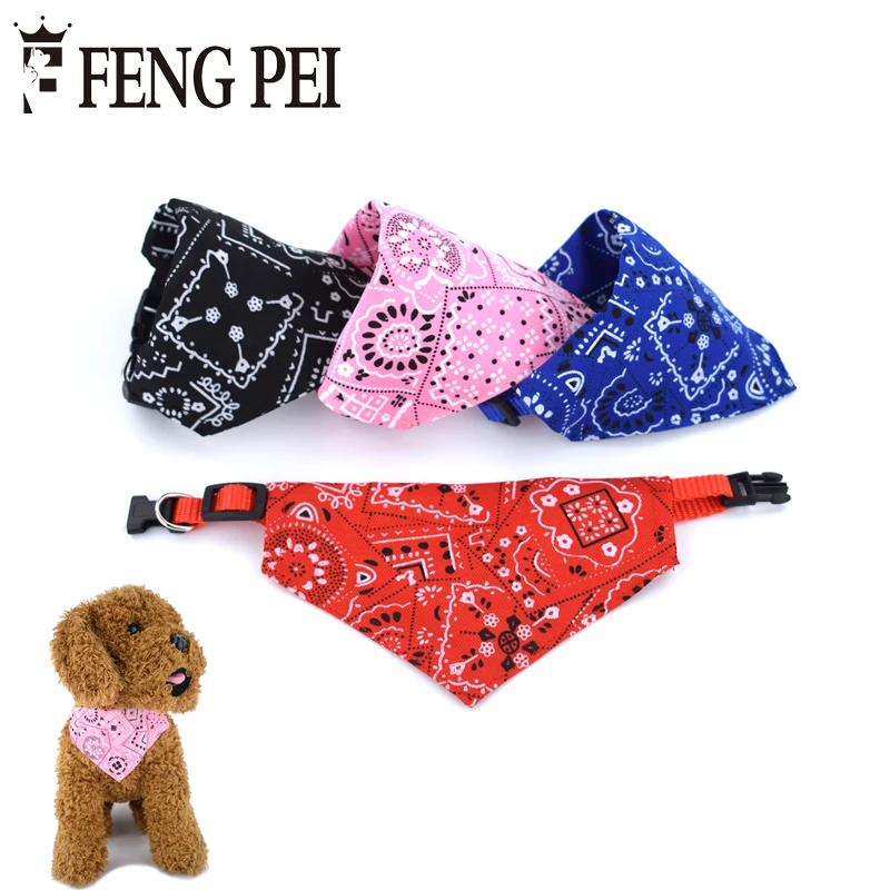 Ошейники прекрасный Регулируемая печать щенок Цепочки и ожерелья шарф Ошейник