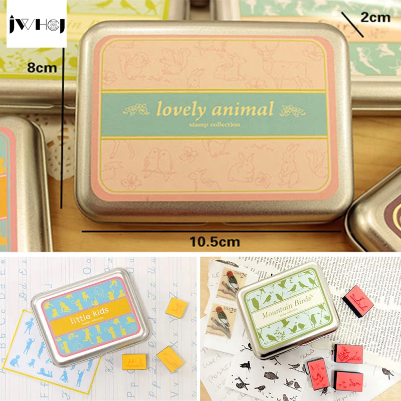 1 Набор романтическая жестяная коробка сделай сам комбинация штамп подарок