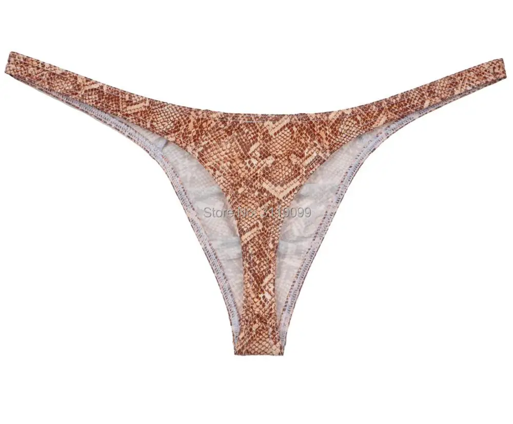 Сексуальное бикини со змеиной кожей мужские стринги и G нижнее белье модные трусы