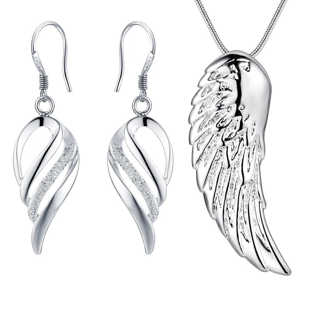 Wholesale fashion silver 925 stamped Jewelry set jewellery fine classic women lady drop ship gift feather animal | Украшения и