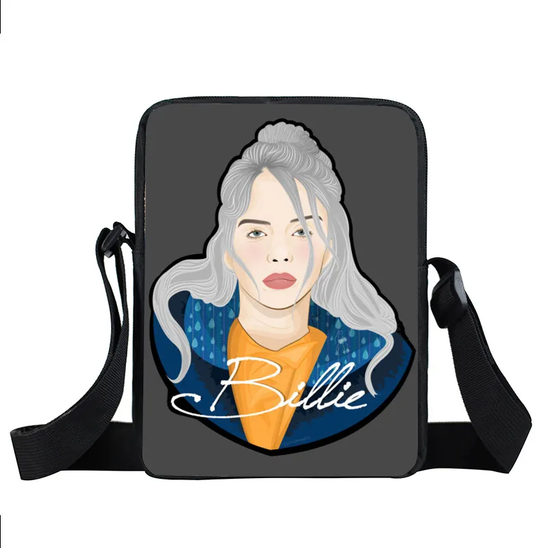 xkb em11 Billie Eilish мини-сумка-мессенджер в стиле хип-хоп сумки через плечо женские сумки для мальчиков и девочек сумки через плечо bookbag rapper модные сумки в подарок - Цвет: xkb em11