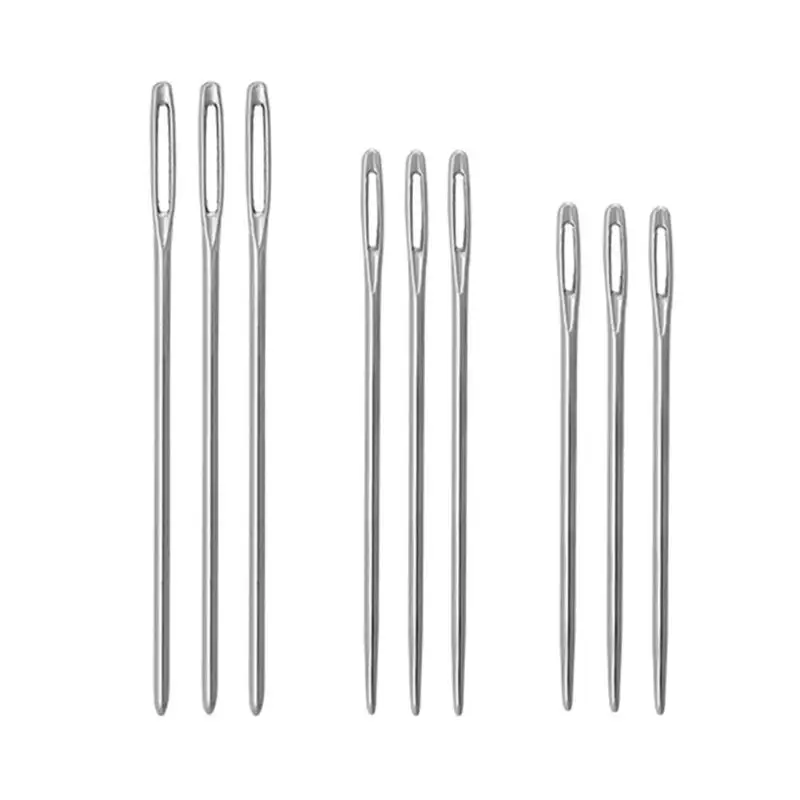 9pcs 9/12/18 шт./компл. большой глаз Швейные иглы ручные иглы вышивка крестом вышивка гобелен домашнего шерсть DIY швейная фурнитура - Цвет: 9pcs