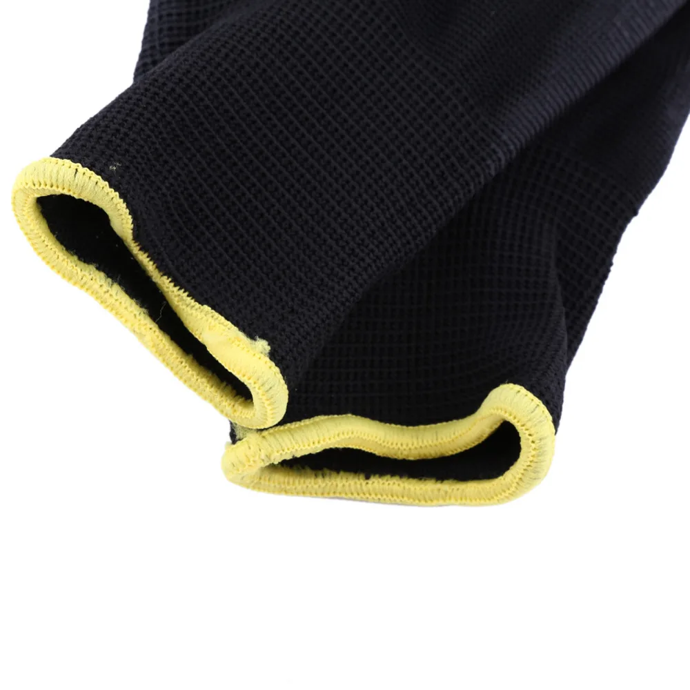 12 пар черные нейлоновые перчатки с полиуретановым покрытием безопасные для