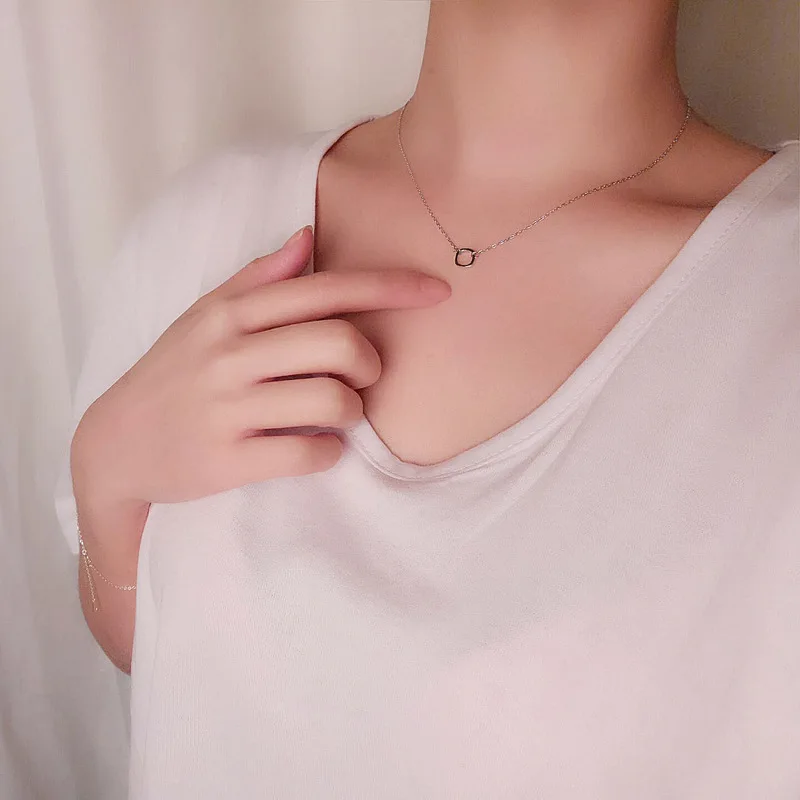 Серебряное колье 925 ювелирные изделия подвеска-цепочка ожерелье Чокер-е кольjoyeria