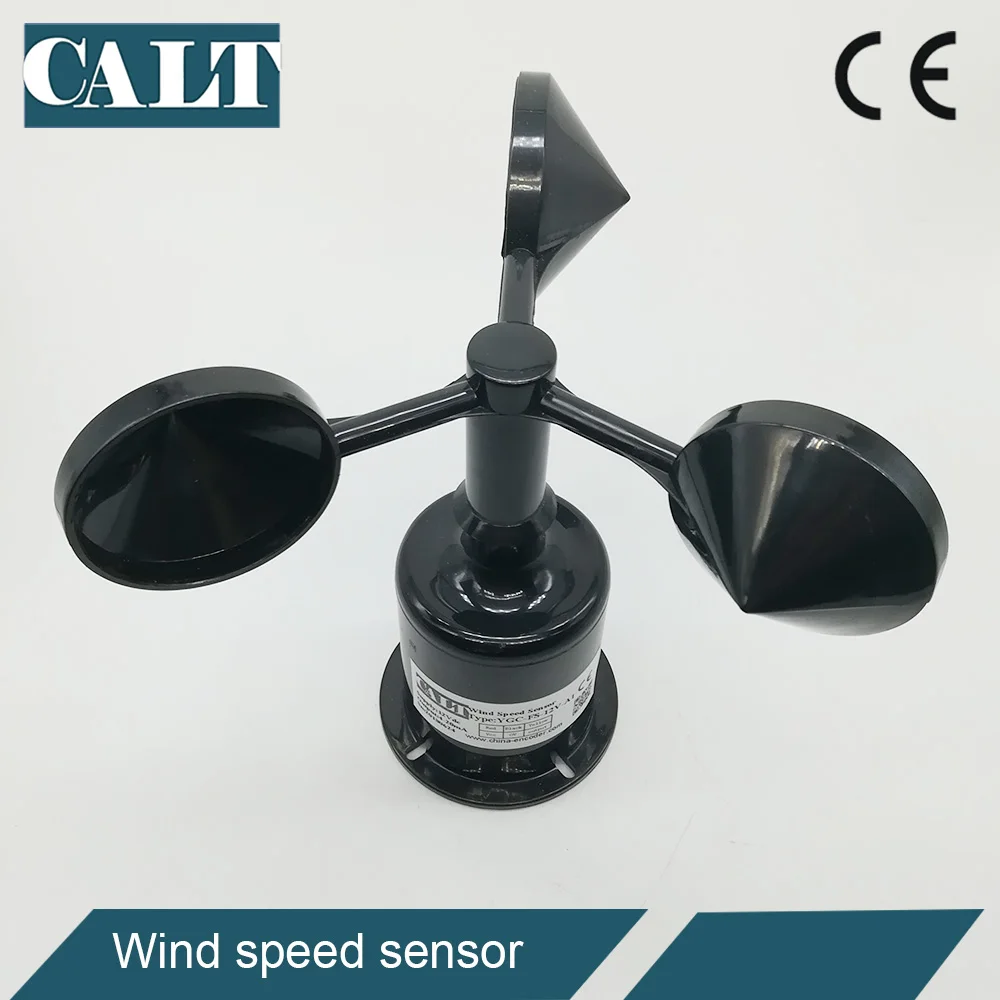 CALT 12 24 Vdc 3 чашки датчик скорости ветра Анемометр аналоговый 4-20mA цифровой RS485 Rs232 modbus Скорость Ветра Измерительный прибор