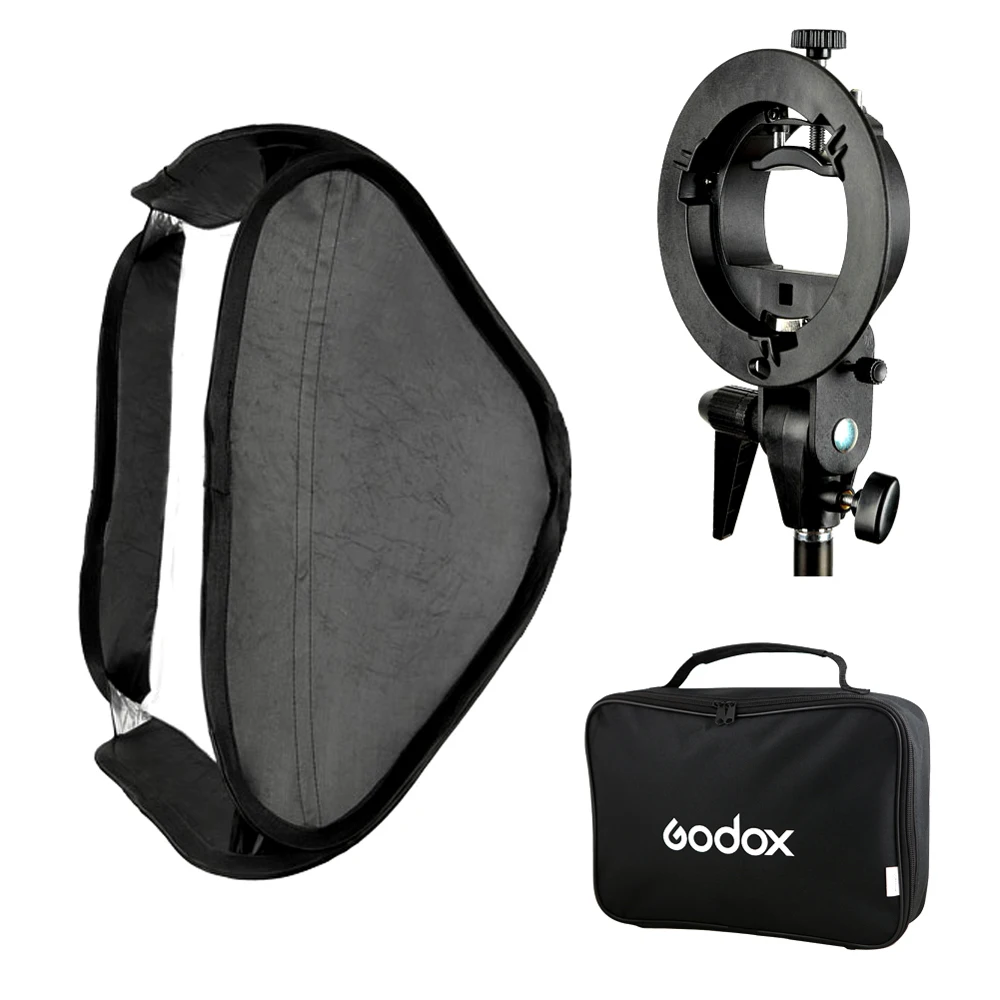 Godox Новый Складной Softbox + Кронштейн С Держатель для Вспышки Speedlite Флэш 60X60 см |