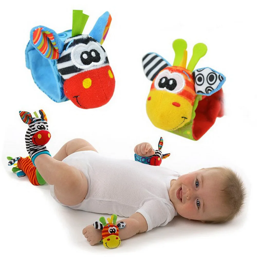 Мягкие животные подвески для младенцев Cartoon Baby Toys 0-12 месяцев.