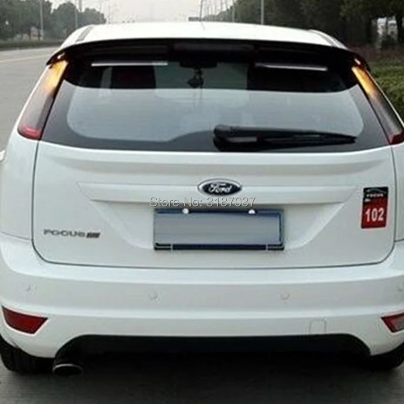 Для Ford Focus спойлер 2007-2011 ABS пластик Неокрашенный задний спойлер на крыло, крышу багажника губы крышка багажника автомобиля Стайлинг