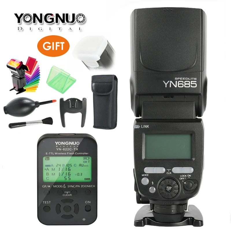 YONGNUO Вспышка Speedlite YN685 Беспроводная HSS TTL Встроенный приемник + контроллер