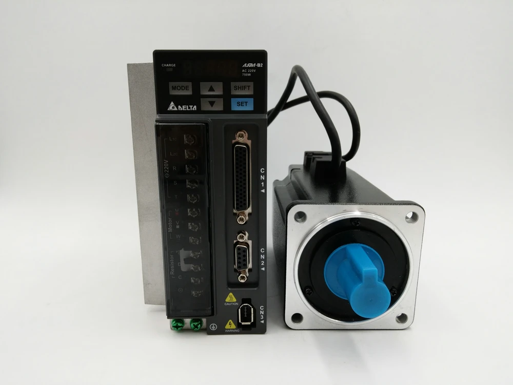 Комплект серводвигателя Delta 750 Вт переменного тока комплект 0 75 кВт система с