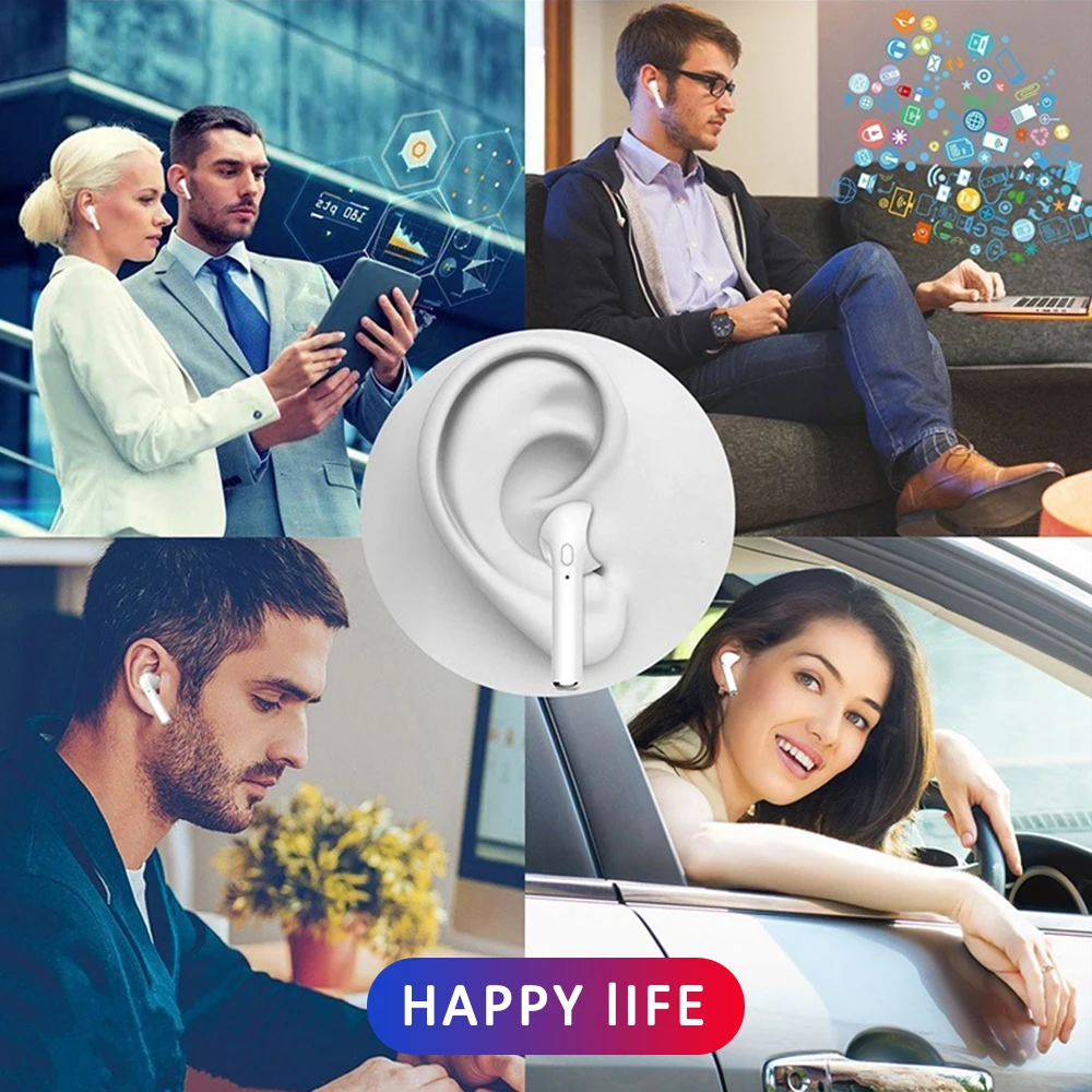 I7s Tws Беспроводная Bluetooth гарнитура In-ear мини-умный наушник спортивные наушники для телефона со зарядным USB-боксом.