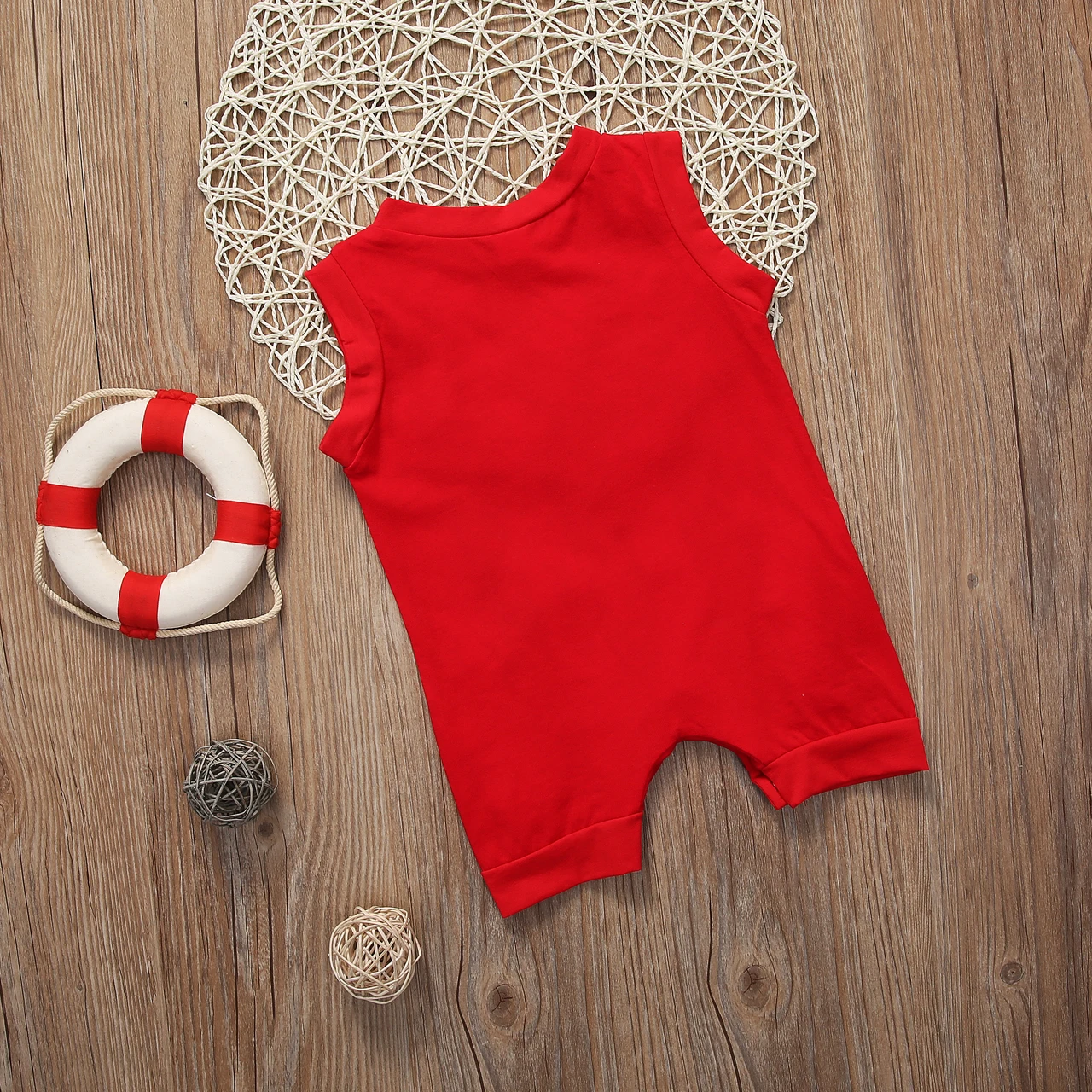 

Hi Hi Baby StoreCute Baby Boy Girl Star-Spangled Banner Sleeveless Cotton Romper 0-24M