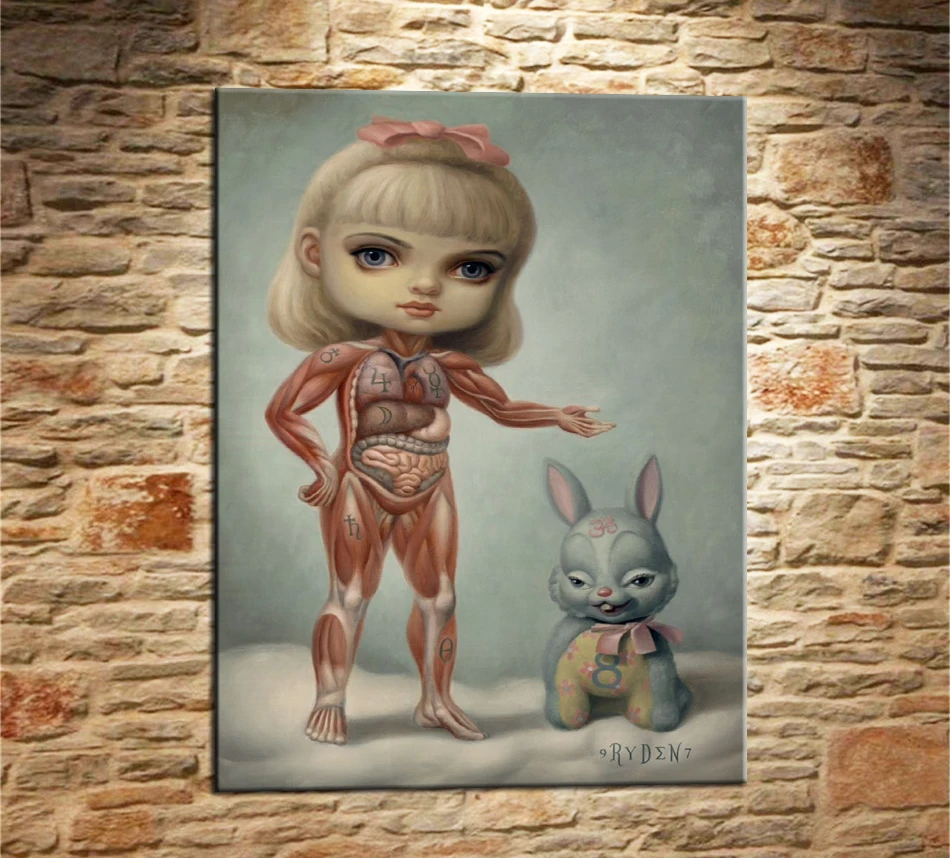 Mark Ryden Mark Ryde 1 панель абстрактная настенная живопись маслом плакат напечатанная Картина на холсте для гостиной домашний Декор 16