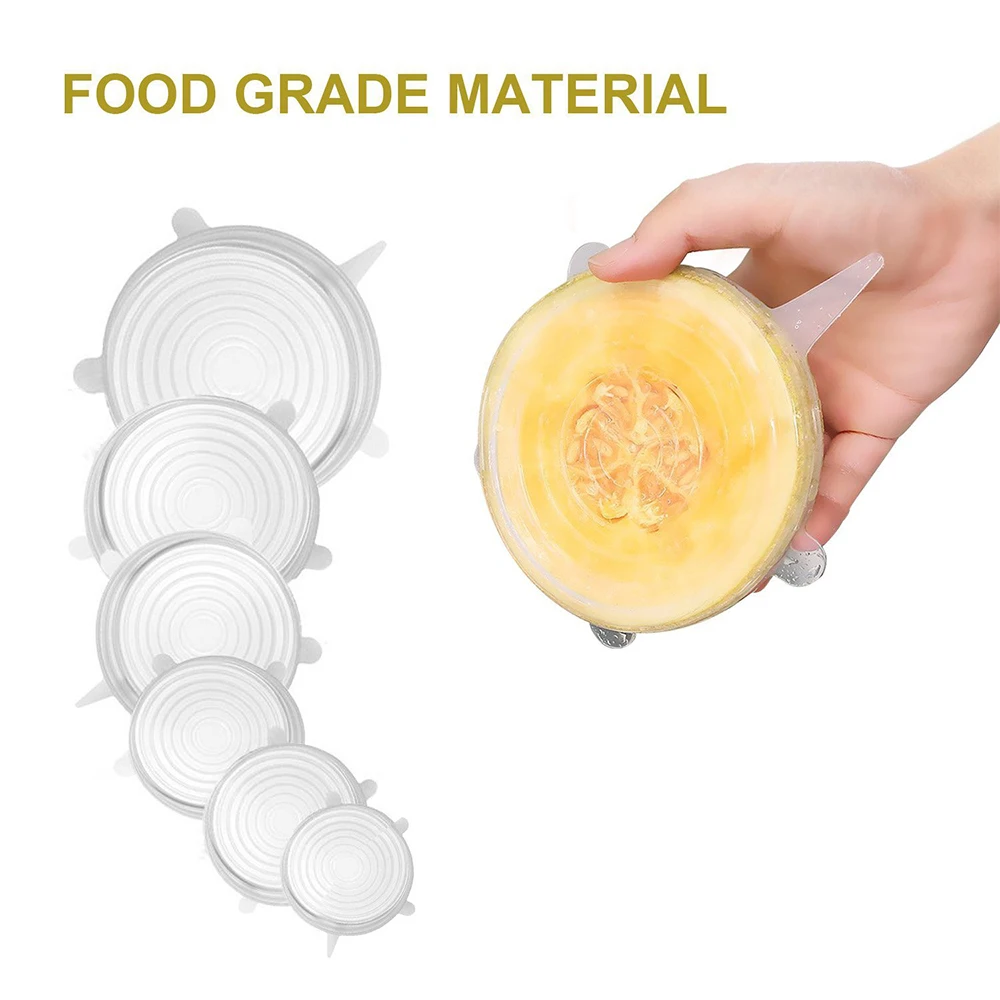 6 шт. силиконовых кейсов для свежих продуктов крышка повторяемая Еда Класс