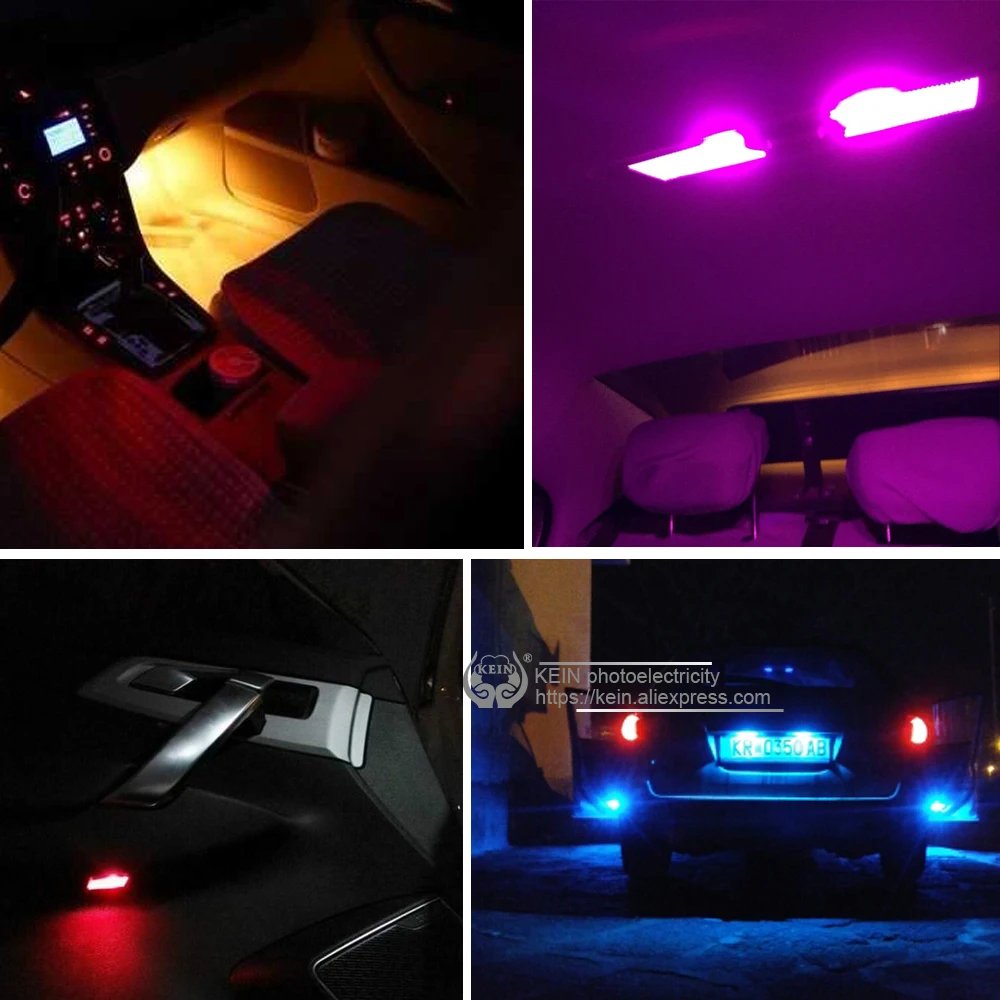 KEIN 10 светодиодный т. T10 Светодиодные Автомобильные лампы W5W 3528 4smd Авто 168 194 для