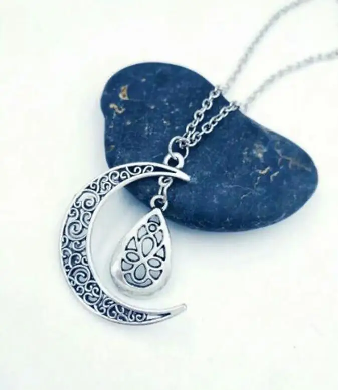 Полые водные цепи из Капелек ожерелье луна кулон ювелирные изделия DIY 60 см