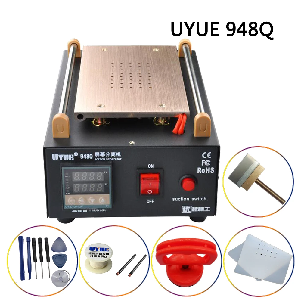 Стекло lcd сенсорный экран Сепаратор UYUE 948Q встроенный насос вакуумный максимум 7 дюймов мобильный телефон разборка и техническое обслуживание инструменты