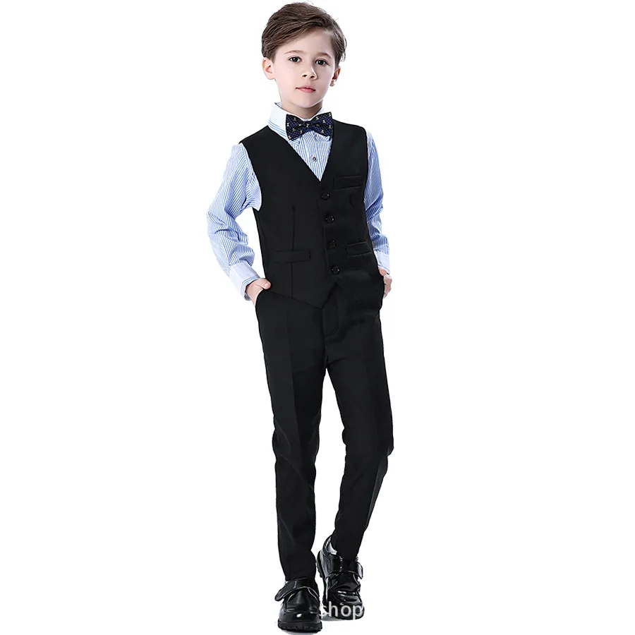 110-160cm New Birthday Dress Male Wedding Flower Virgin Boy Marquee Suit Model Performance Piano Costume Girl&amp Clothes Set | Детская