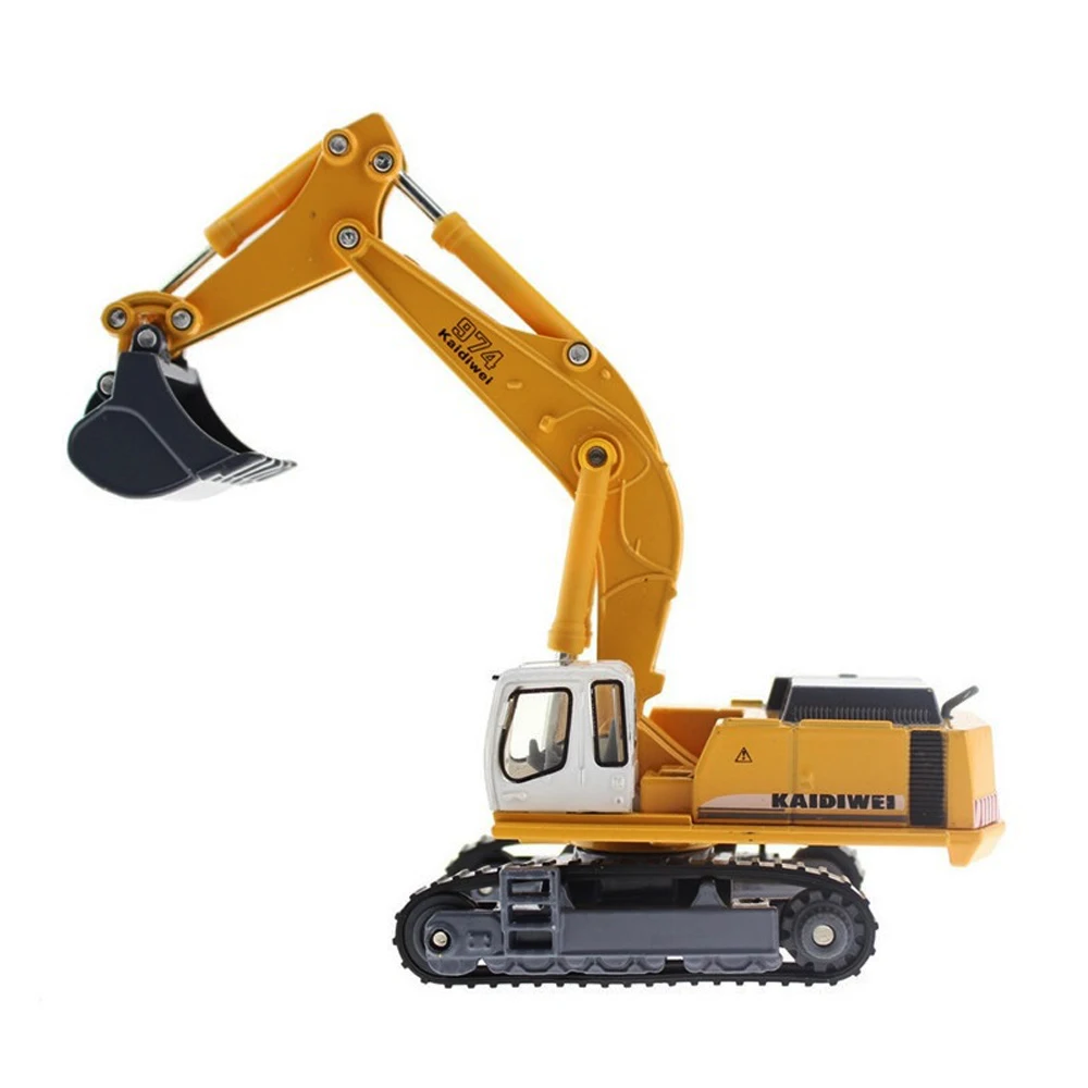 Детские игрушки Сплав Инженерная модель автомобиля гусеничный экскаватор 1: 87