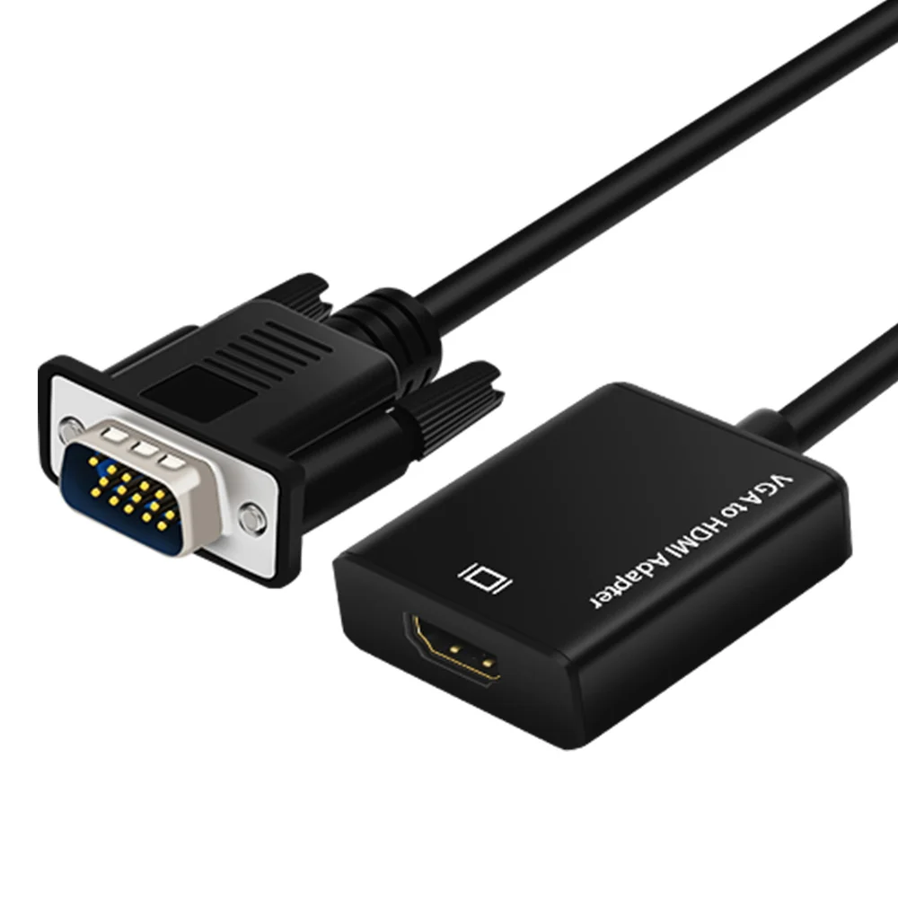 VGA to HDMI 2 Преобразователь из VGA в HDMI кабель с аудио поддержкой 1080P HDMI VGA адаптер для мужчин и женщин видео кабель для проектора ТВ ноутбук HD tv - Цвет: VGA to HDMI 2