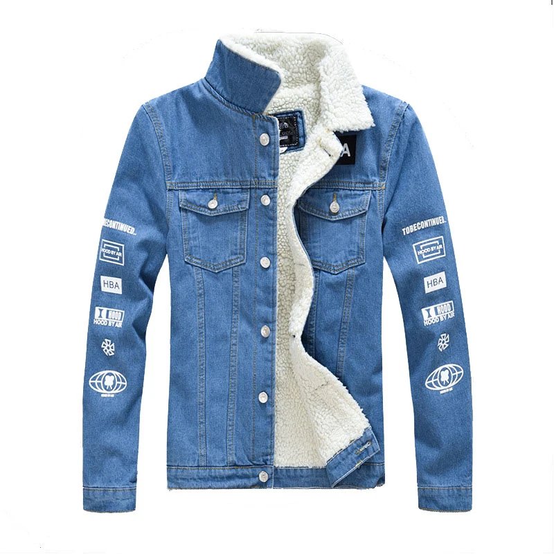 Зимняя мужская флисовая джинсовая куртка 4XL 5XL Мужская Уличная утолщенная