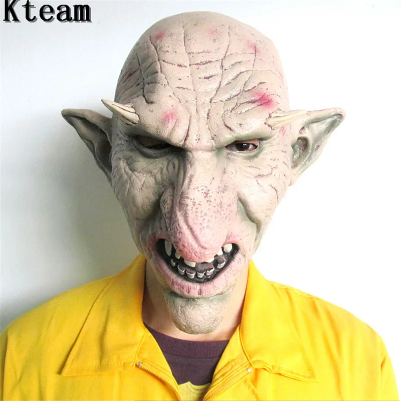 2017 Высокое качество Мужская латексная маска Goblins большой нос страшная страшный